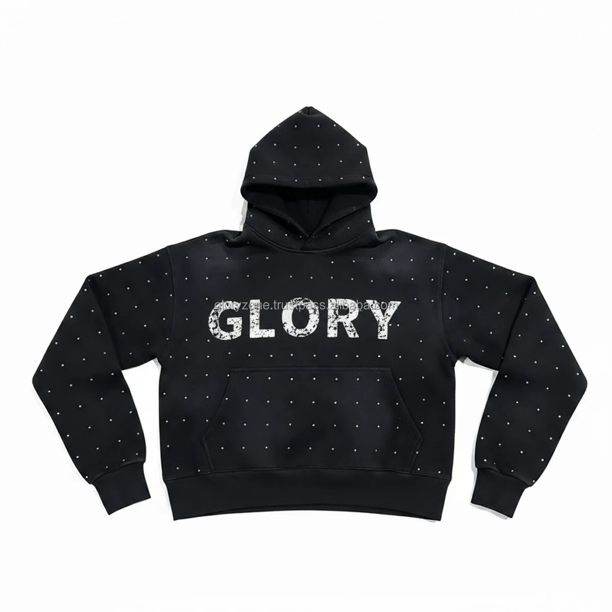 Custom hoodie rhinestone oversize acid wash Heavyweight 500gsm 100% men Cotton hoodies streetwear custom print, hoodie design reference, image 1