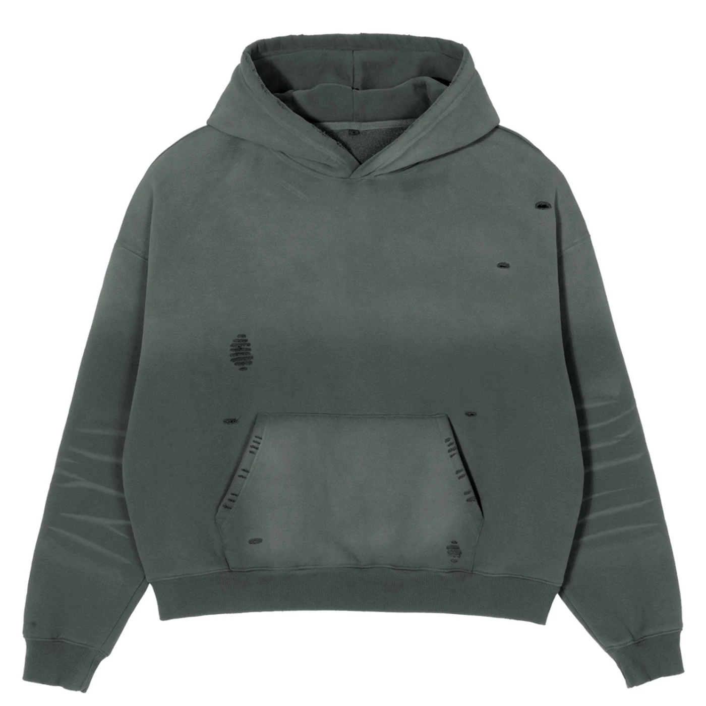 Custom Oversize Sun Fade Street Wear Hoodies 100% Cotton Fleece Drop Shoulder Hoodie For Unisex, hoodie design reference, image 1