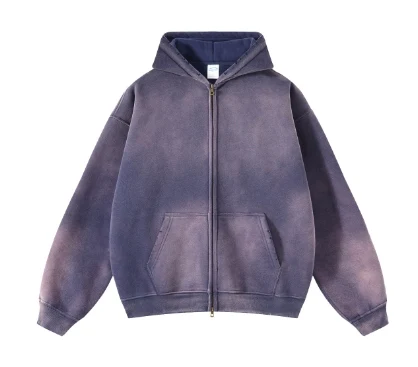Custom Vintage Cotton Hoodie Men Distressed Washed Oversized Heavyweight Women Plain Color Casual Autumn Fall, hoodie design reference, image 1