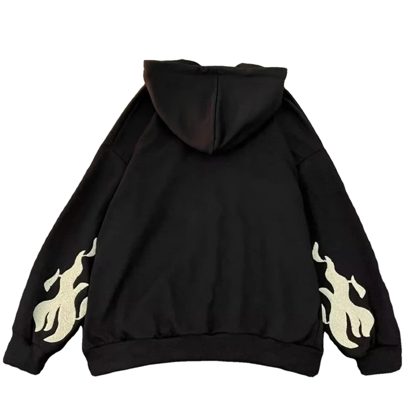 Trending Men's Custom Screen Printing Oversized Hoodie Vintage Hip Hop 100% Cotton Fleece Pullover Hoodie for, hoodie design reference, image 4