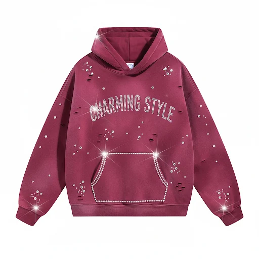 Custom Logo Mens Oversized Fleece Hoodie Heavyweight Spray Ash Apricot Pullover Collar Vintage Effect Drop, hoodie design reference, image 1