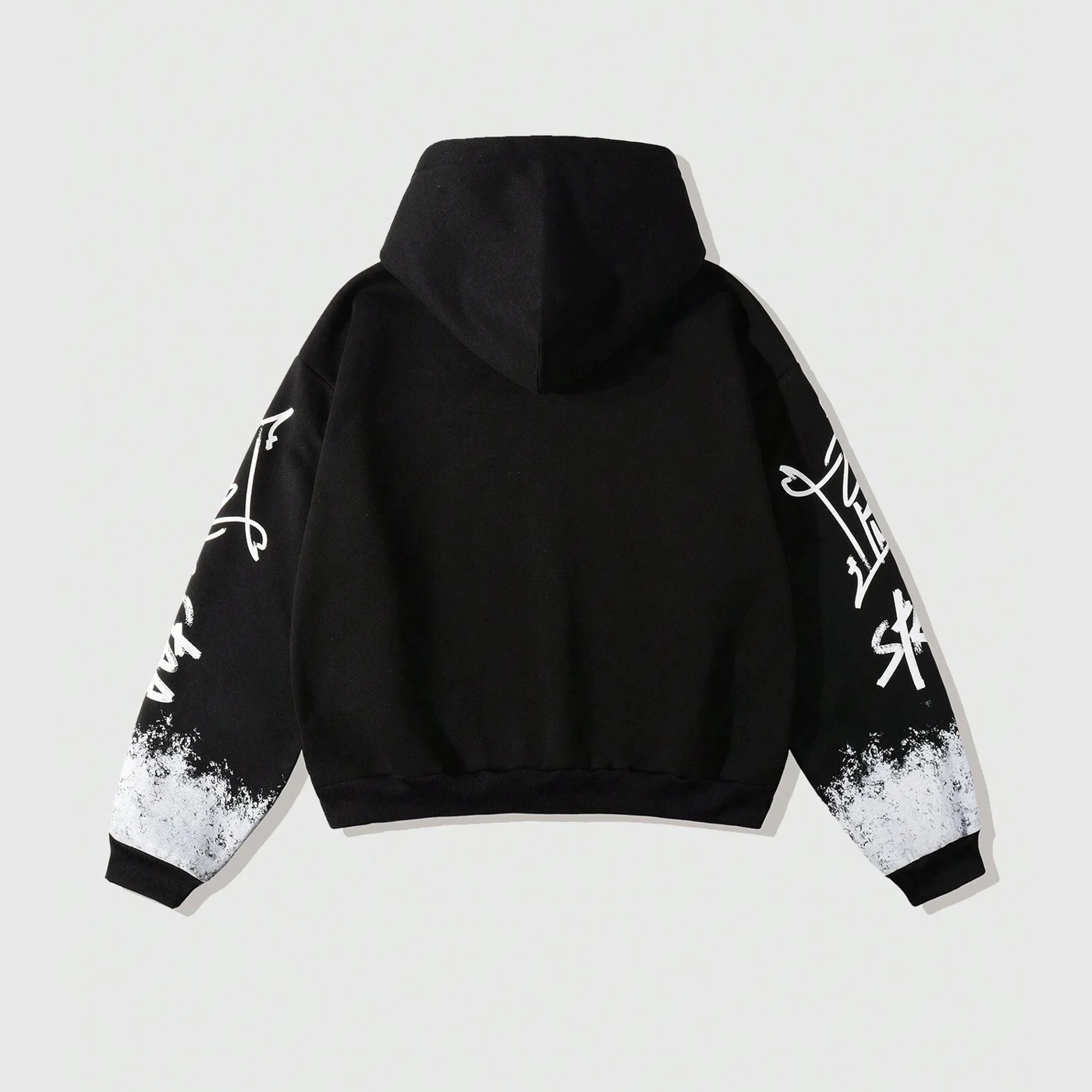 Trending Men's Vintage Handmade Print Hoodie Men Streetwear Pullover With Oversized Fit and Wrist-Length, hoodie design reference, image 2