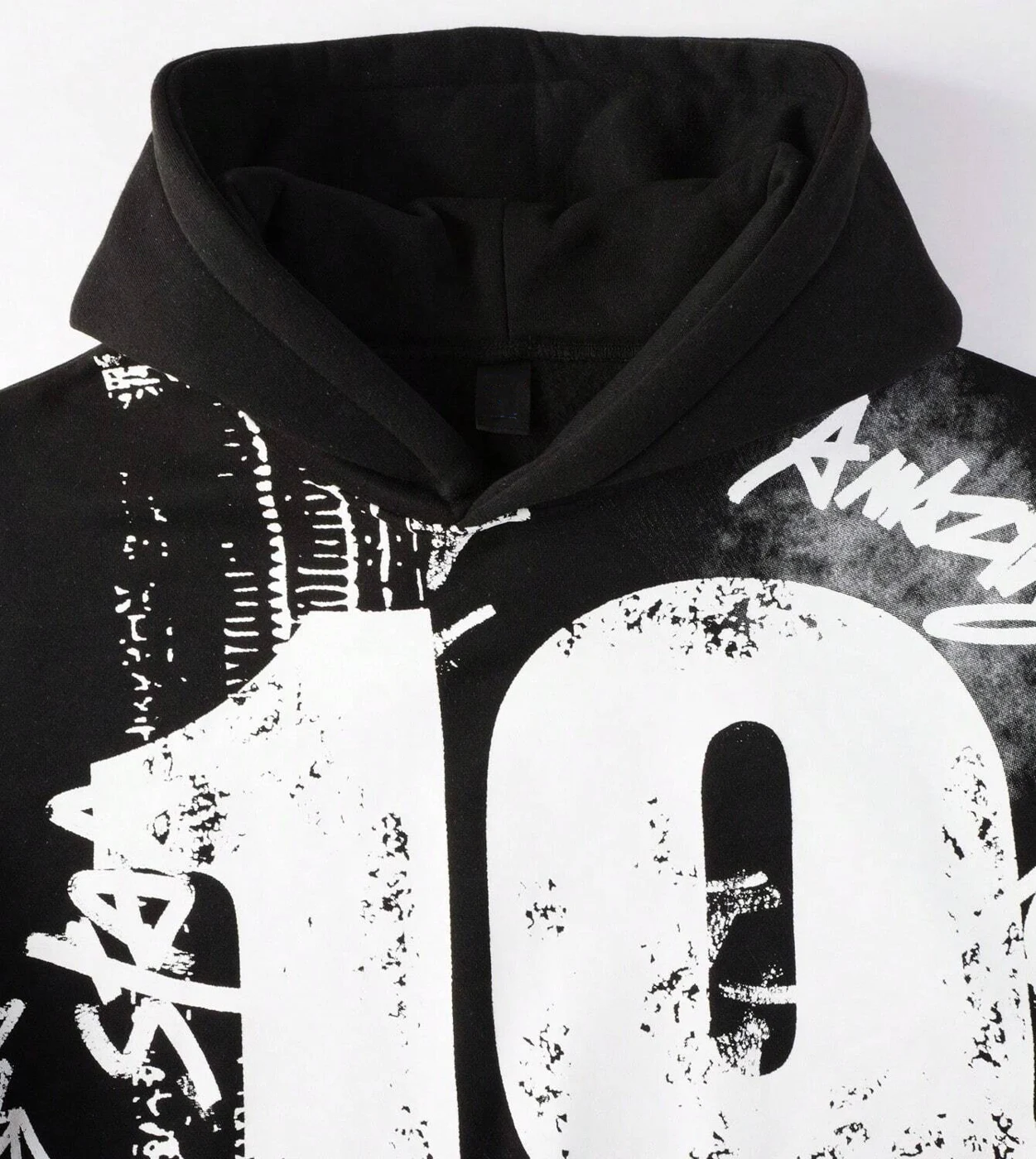 Trending Men's Vintage Handmade Print Hoodie Men Streetwear Pullover With Oversized Fit and Wrist-Length, hoodie design reference, image 3