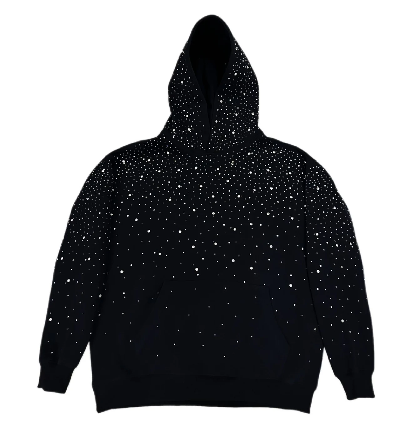 Men's Hoodies Rhinestone Pullover 100% Cotton Oversize Printing Custom Hoodies Heavyweight Hoodie for Men, hoodie design reference, image 1