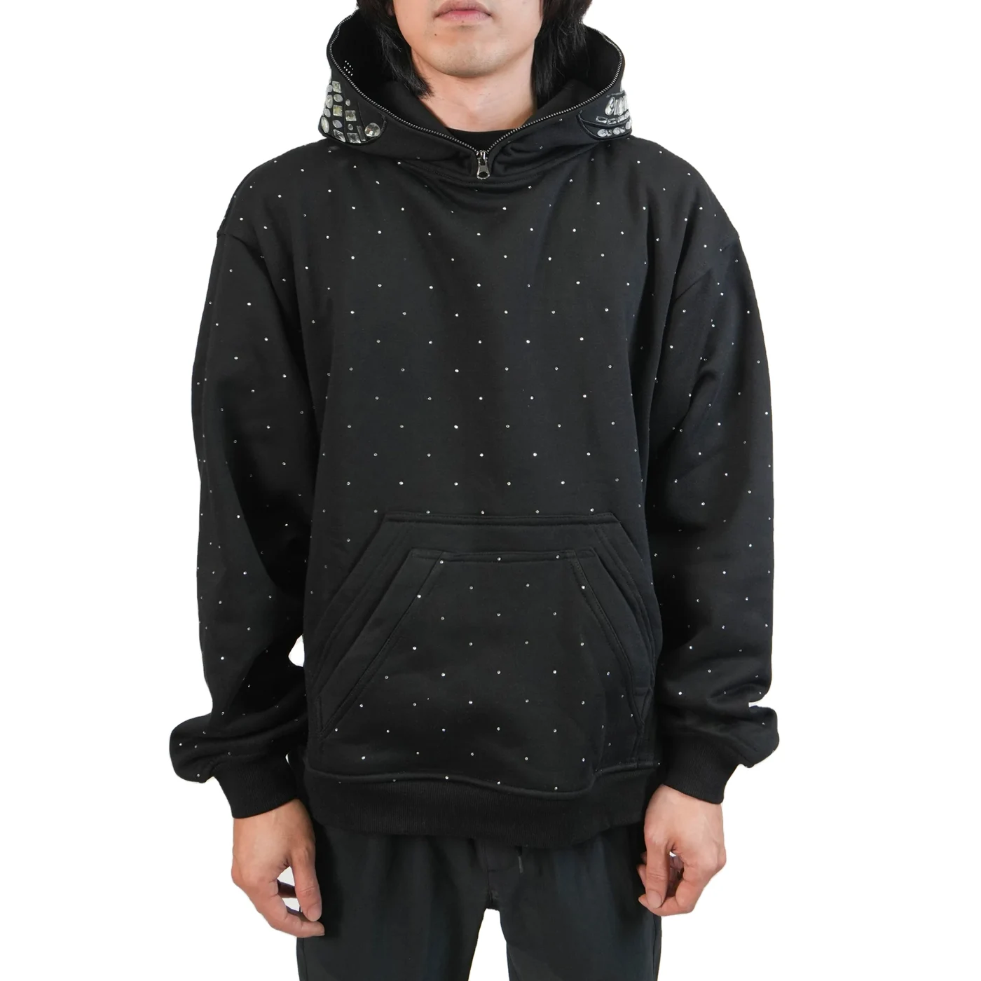 Custom Best Sale Custom Made New Design Winter Digital Printing Rhinestone Hoodies OEM Service Unisex, hoodie design reference, image 1