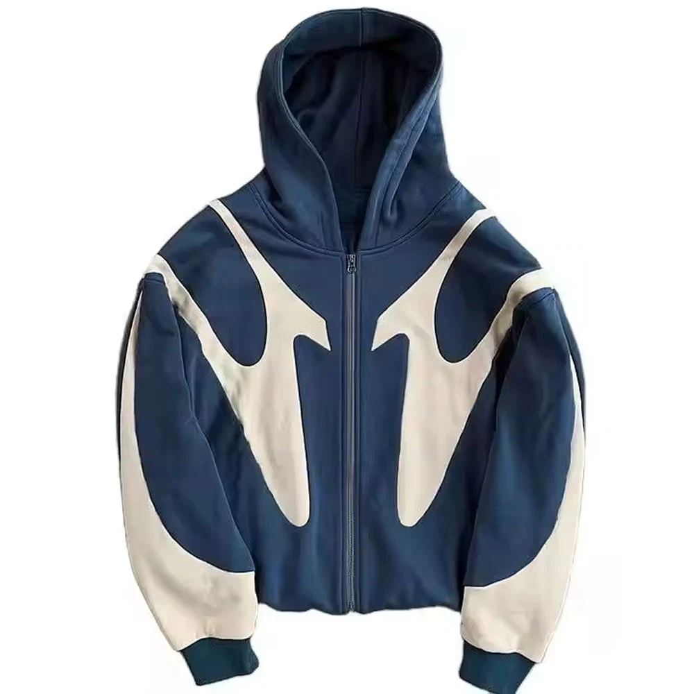 Custom heavyweight Zipper up hoodie custom Dtg printing & style streetwear, hoodie design reference, image 1